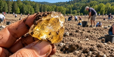 ABD’deki Crater of Diamonds Parkında Ziyaretçiler Tarafından Değerli Elmaslar Çıkarılıyor
